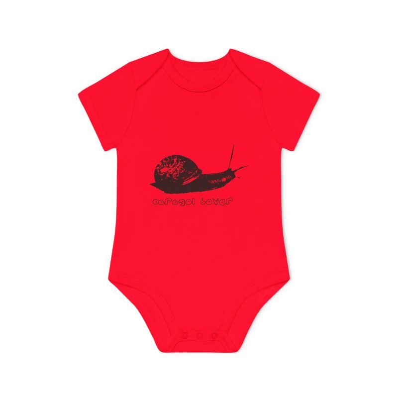 Body bebe manga corta organico - Rojo - Camiseta Caragol Bover Cans