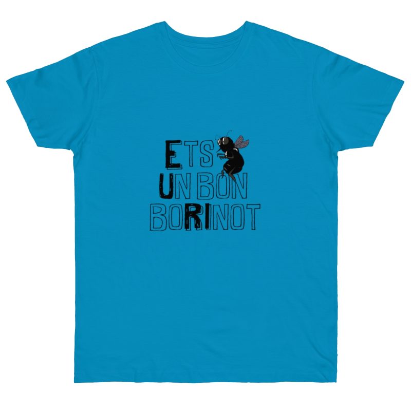 Camiseta punto liso - Azul atolon - Camiseta «Ets un bon borinot»