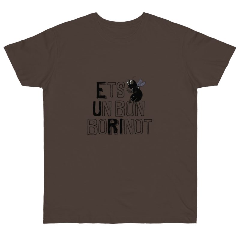 Camiseta punto liso - Marron oso - Camiseta «Ets un bon borinot»