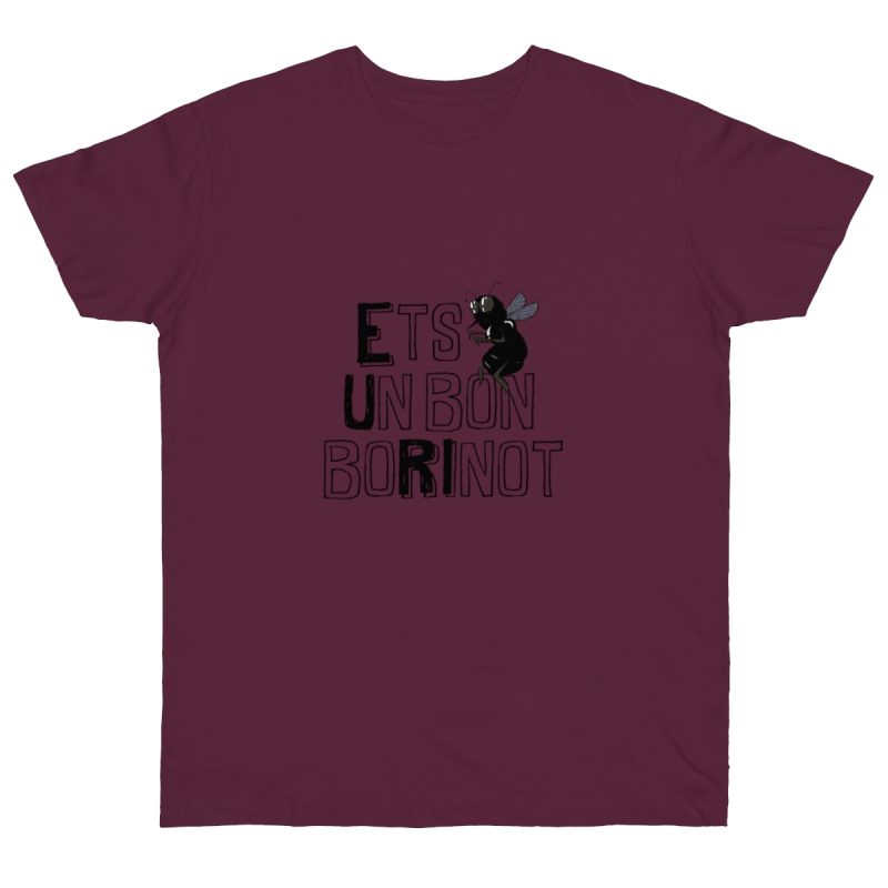 Camiseta punto liso - Burdeos - Camiseta «Ets un bon borinot»