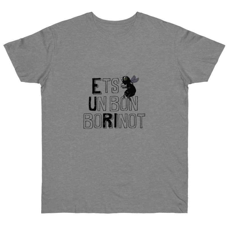 Camiseta punto liso - Gris deportivo jaspeado - Camiseta «Ets un bon borinot»