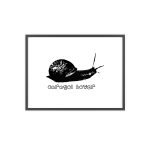 Poster con marco de madera - Marco negro - Camiseta Caragol Bover Cans