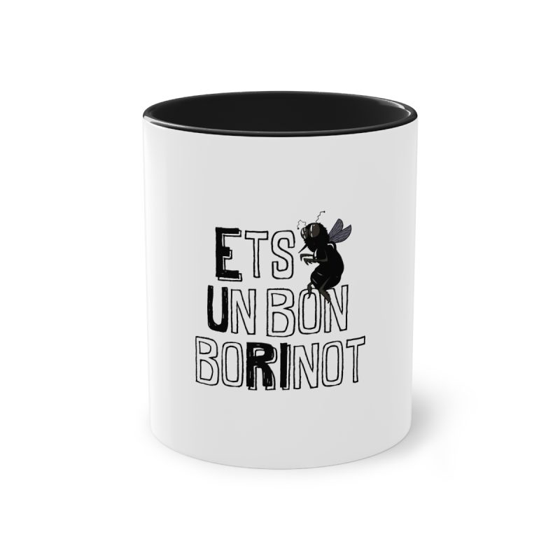 Taza bicolor - Negro - Camiseta «Ets un bon borinot» Taza bicolor - Negro - Camiseta «Ets un bon borinot»