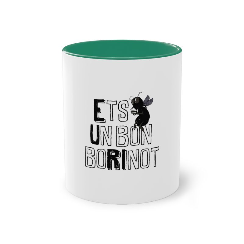 Taza bicolor - Verde oscuro - Camiseta «Ets un bon borinot»