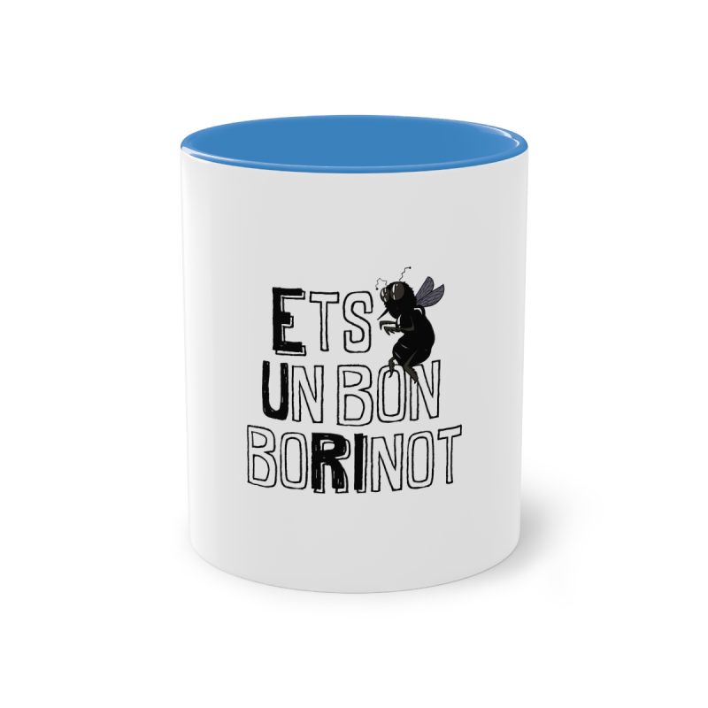 Taza bicolor - Azul claro - Camiseta «Ets un bon borinot»