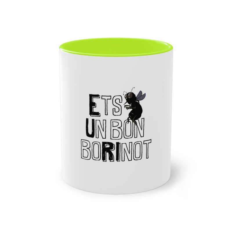 Taza bicolor - Verde claro - Camiseta «Ets un bon borinot»