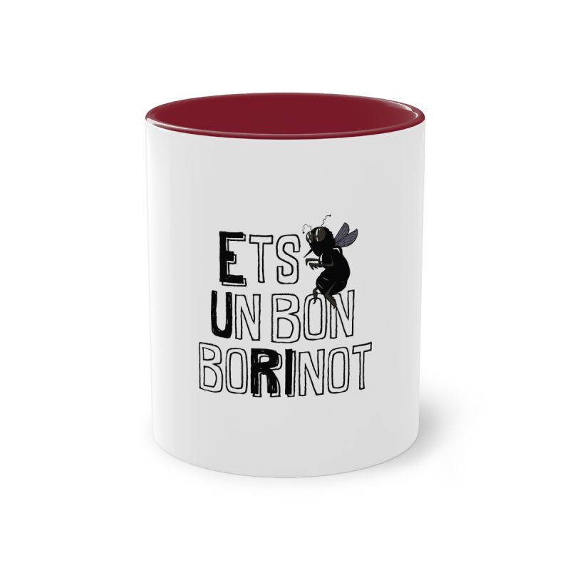 Taza bicolor - Granate - Camiseta «Ets un bon borinot»