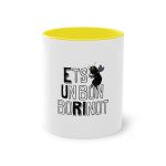 Taza bicolor - Amarillo - Camiseta «Ets un bon borinot» Taza bicolor - Amarillo - Camiseta «Ets un bon borinot»
