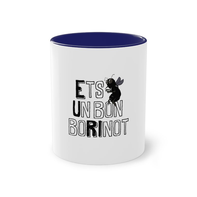 Taza bicolor - Azul oscuro - Camiseta «Ets un bon borinot»