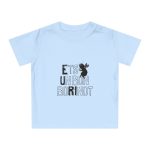 Camiseta de bebe - Azul empolvado - Camiseta «Ets un bon borinot» Camiseta de bebe - Azul empolvado - Camiseta «Ets un bon borinot»