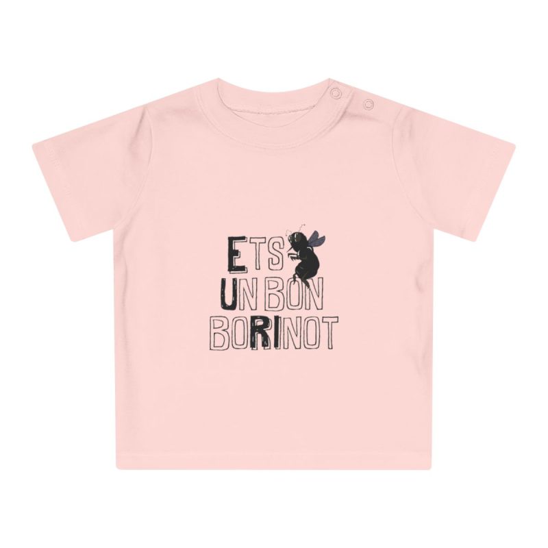 Camiseta de bebe - Rosa empolvado - Camiseta «Ets un bon borinot»