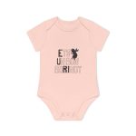 Body bebe manga corta organico - Rosa empolvado - Camiseta «Ets un bon borinot»