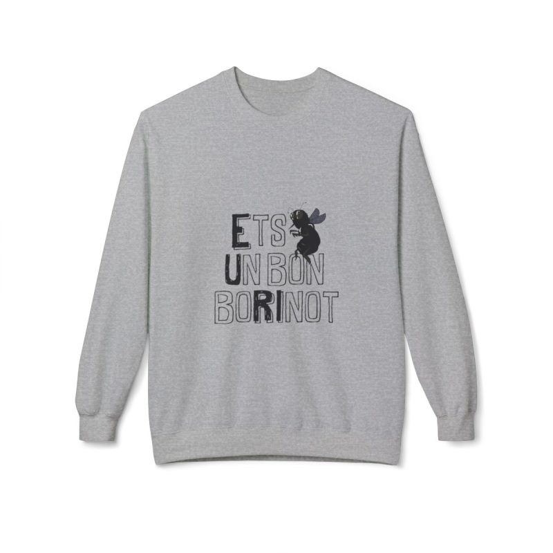 Sudadera Softstyle cuello redondo - Gris deportivo - Camiseta «Ets un bon borinot»