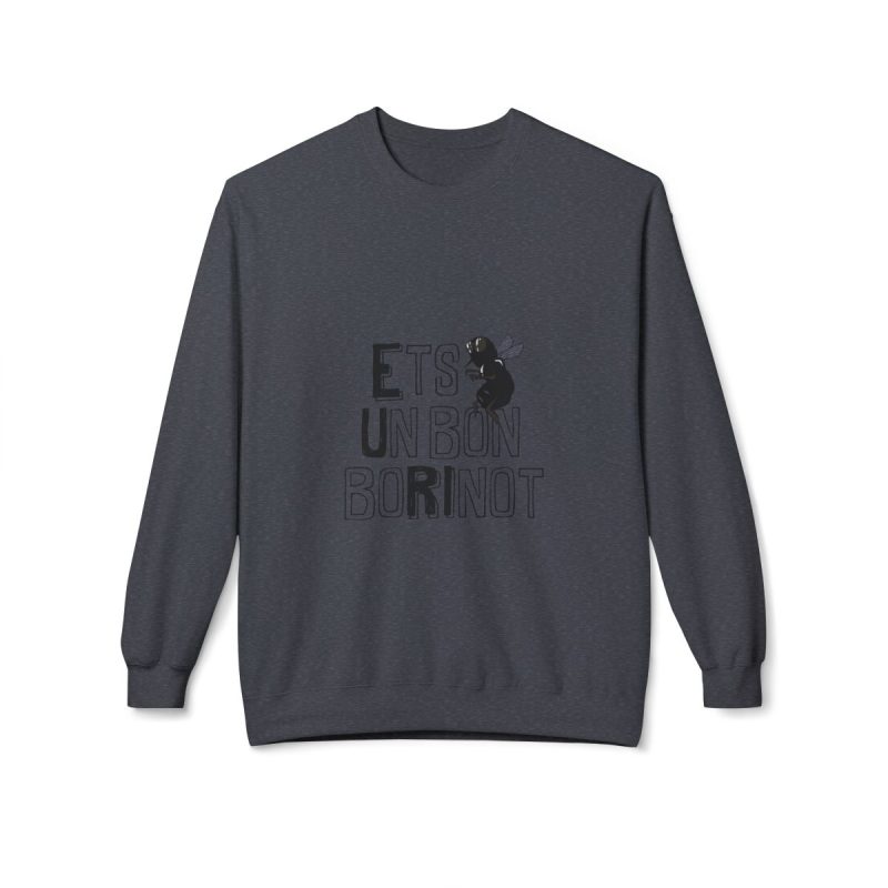 Sudadera Softstyle cuello redondo - Gris jaspeado oscuro - Camiseta «Ets un bon borinot»