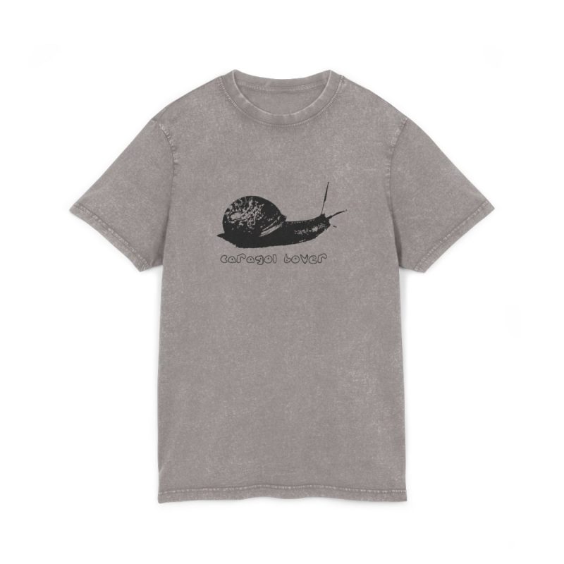 Camiseta lavado acido cuello redondo - Gris asfalto - Camiseta Caragol Bover Cans