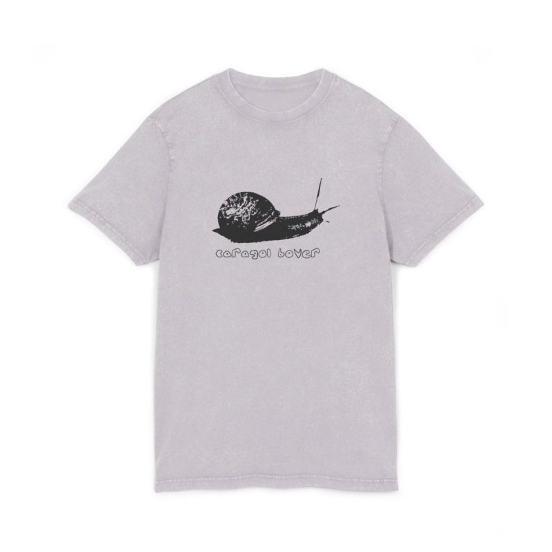 Camiseta lavado acido cuello redondo - Lila suave - Camiseta Caragol Bover Cans