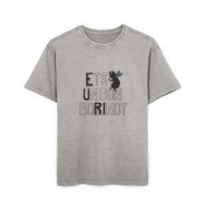 Camiseta oversize lavado acido - Gris asfalto - Camiseta «Ets un bon borinot»