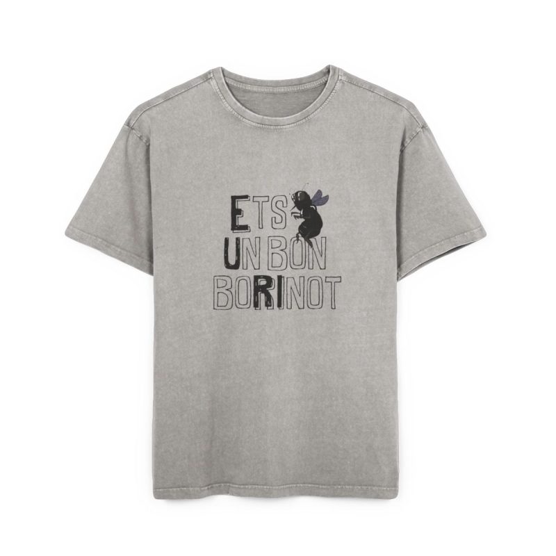 Camiseta oversize lavado acido - Gris asfalto - Camiseta «Ets un bon borinot» Camiseta oversize lavado acido - Gris asfalto - Camiseta «Ets un bon borinot»
