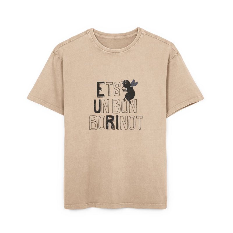 Camiseta oversize lavado acido - Beis - Camiseta «Ets un bon borinot»