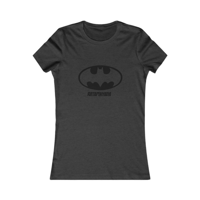 Camiseta mujer Favorite - Gris antracita jaspeado - Rata Pinyada Batman
