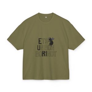 Camiseta box ultra gruesa - Verde oliva - Camiseta «Ets un bon borinot»