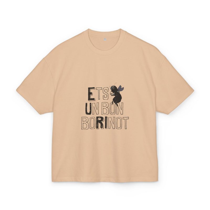 Camiseta box ultra gruesa - Beis - Camiseta «Ets un bon borinot»