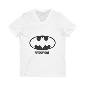 Camiseta cuello de pico - Blanco - Rata Pinyada Batman