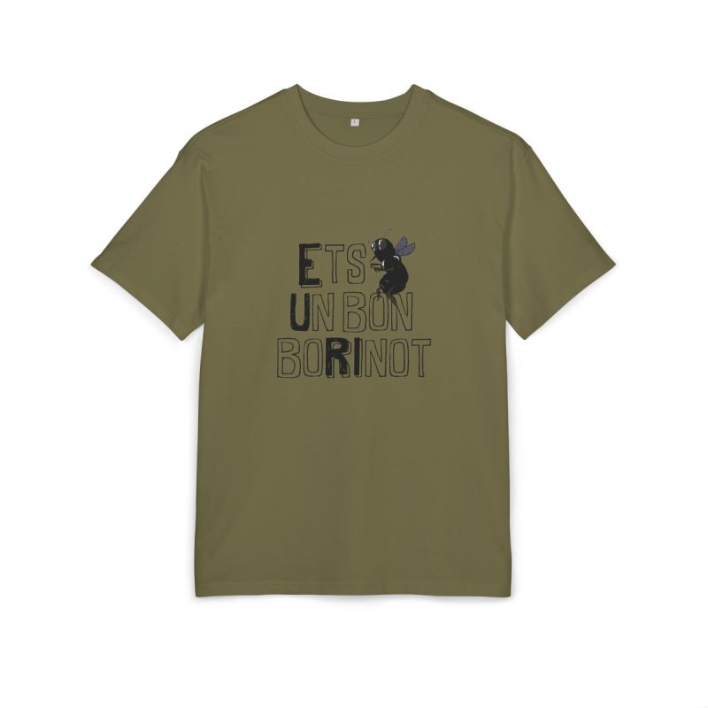 Camiseta oversize gruesa - Verde oliva - Camiseta «Ets un bon borinot»