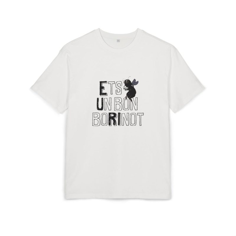 Camiseta oversize gruesa - Blanco puro - Camiseta «Ets un bon borinot»
