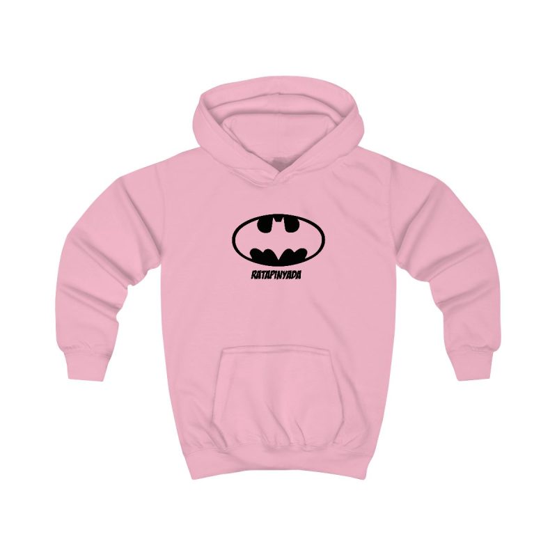 Sudadera con capucha infantil - Rosa bebe - Rata Pinyada Batman