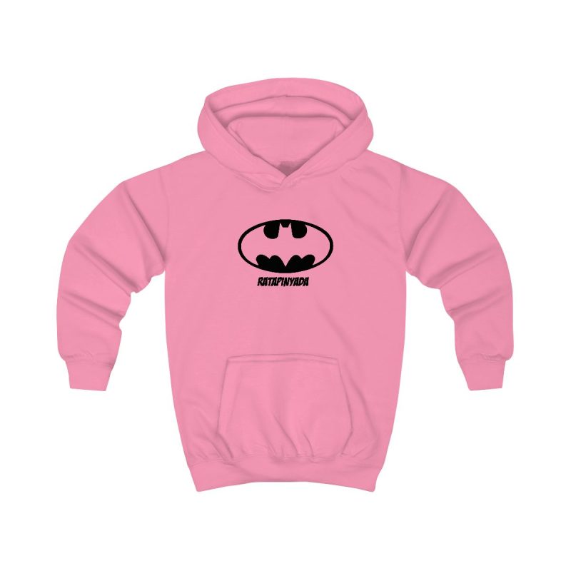 Sudadera con capucha infantil - Rosa algodon de azucar - Rata Pinyada Batman