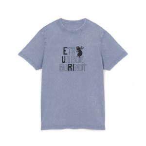 Camiseta lavado acido cuello redondo - Azul vintage - Camiseta «Ets un bon borinot»