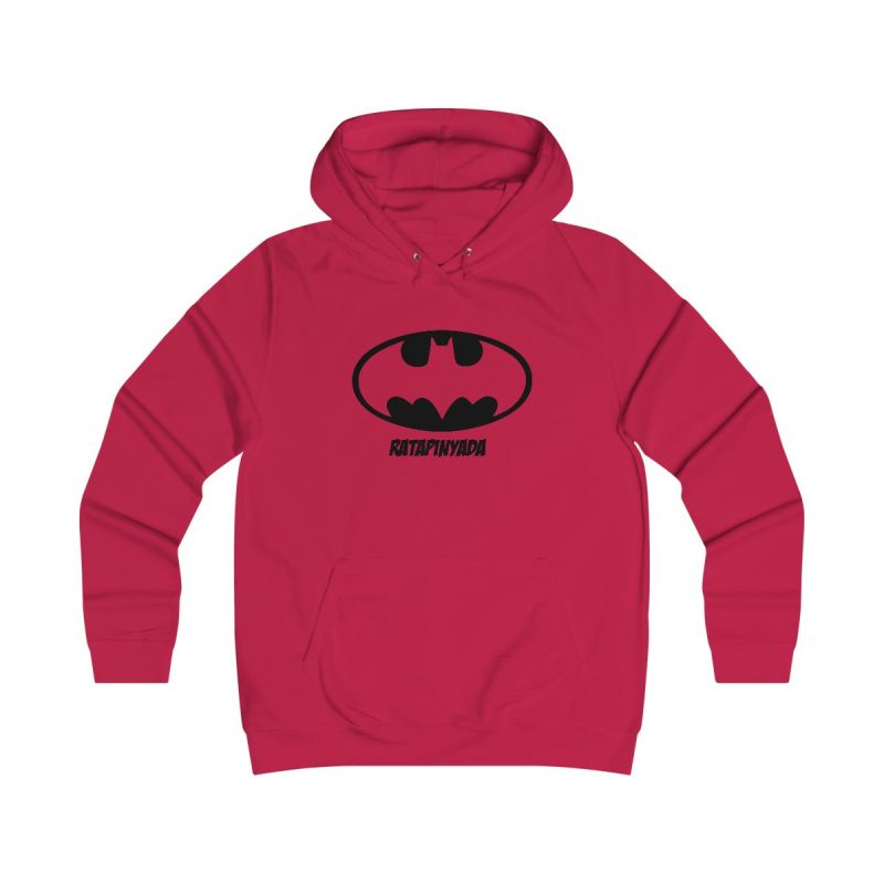 Sudadera universitaria mujer - Rojo fuego - Rata Pinyada Batman