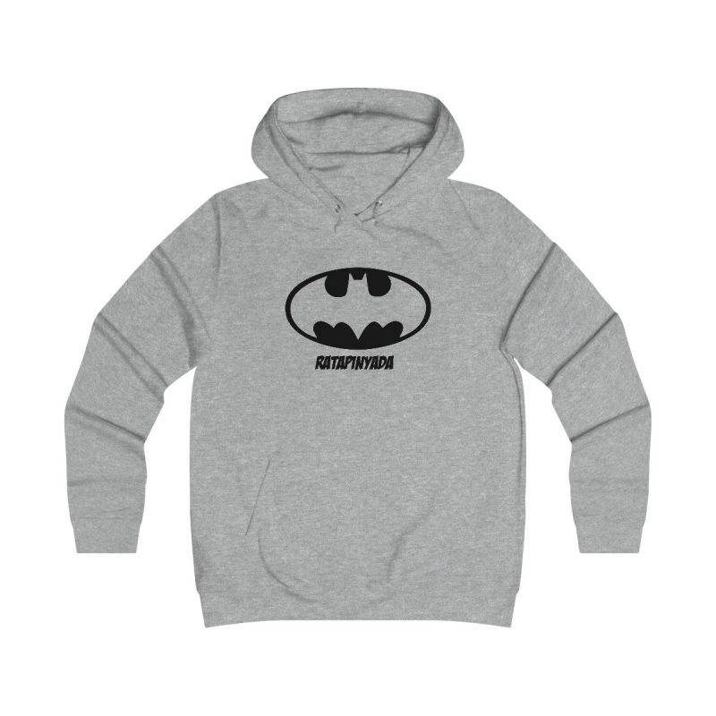 Sudadera universitaria mujer - Gris jaspeado claro - Rata Pinyada Batman