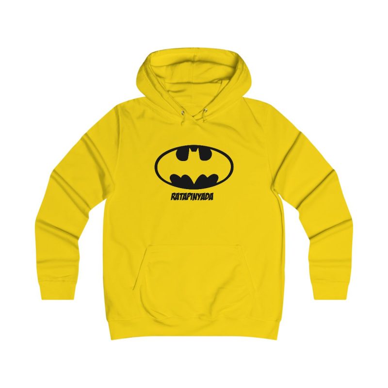 Sudadera universitaria mujer - Amarillo sol - Rata Pinyada Batman