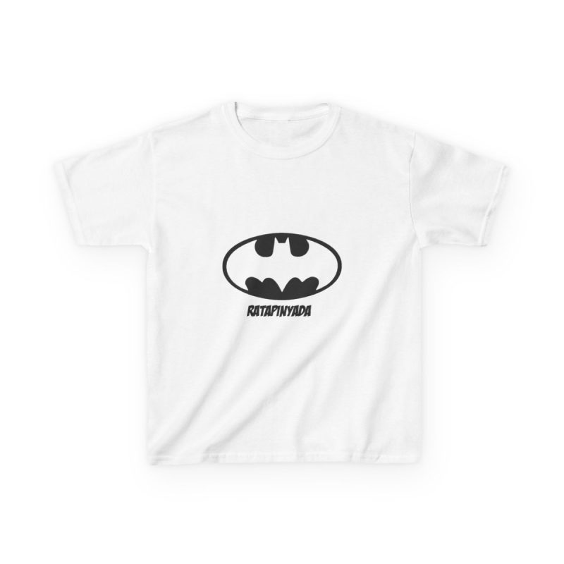 Camiseta infantil algodon grueso - Blanco - Rata Pinyada Batman
