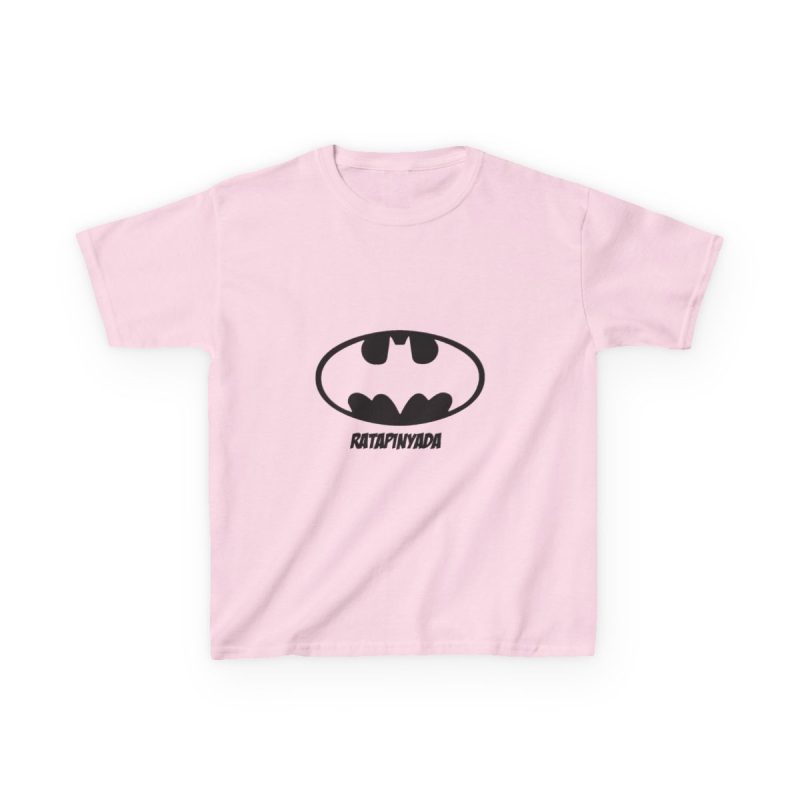 Camiseta infantil algodon grueso - Rosa claro - Rata Pinyada Batman