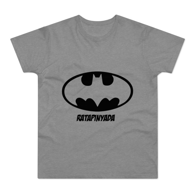 Camiseta hombre punto liso - Gris deportivo jaspeado - Rata Pinyada Batman