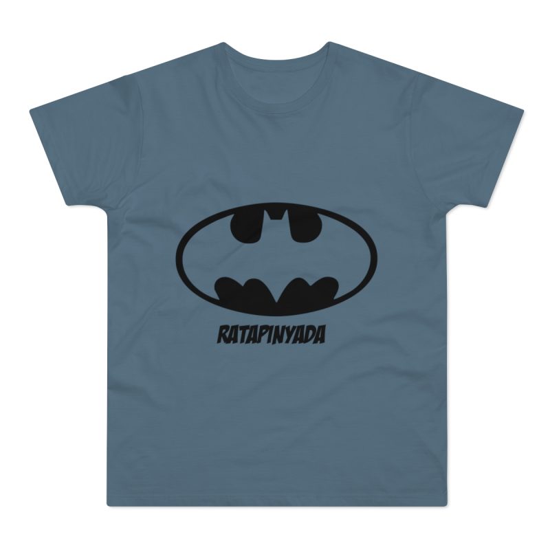 Camiseta hombre punto liso - Azul piedra - Rata Pinyada Batman