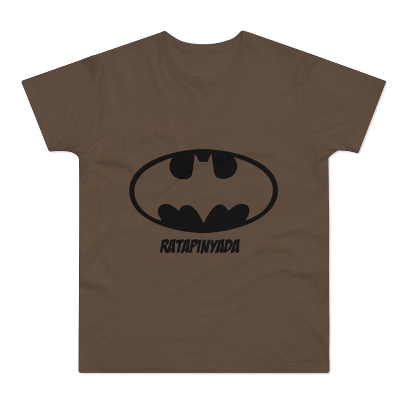 Camiseta hombre punto liso - Marron chocolate - Rata Pinyada Batman