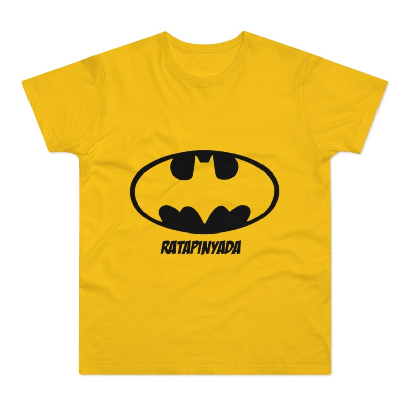 Camiseta hombre punto liso - Amarillo dorado - Rata Pinyada Batman