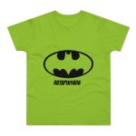 Camiseta hombre punto liso - Verde orquidea - Rata Pinyada Batman