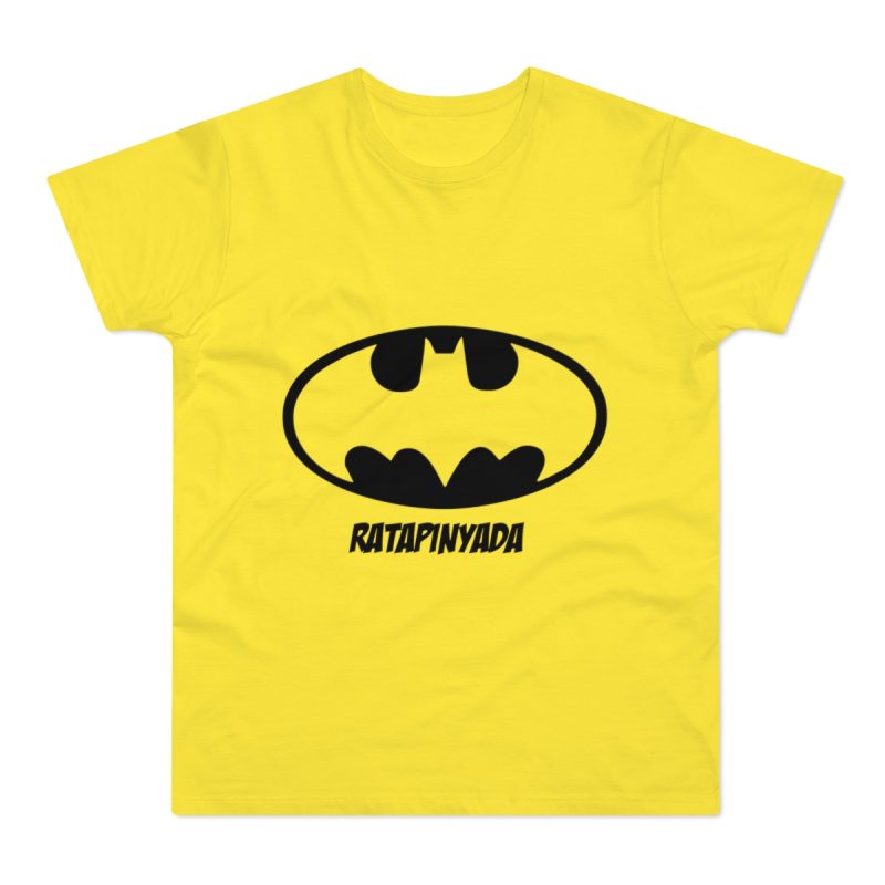 Camiseta hombre punto liso - Amarillo solar - Rata Pinyada Batman