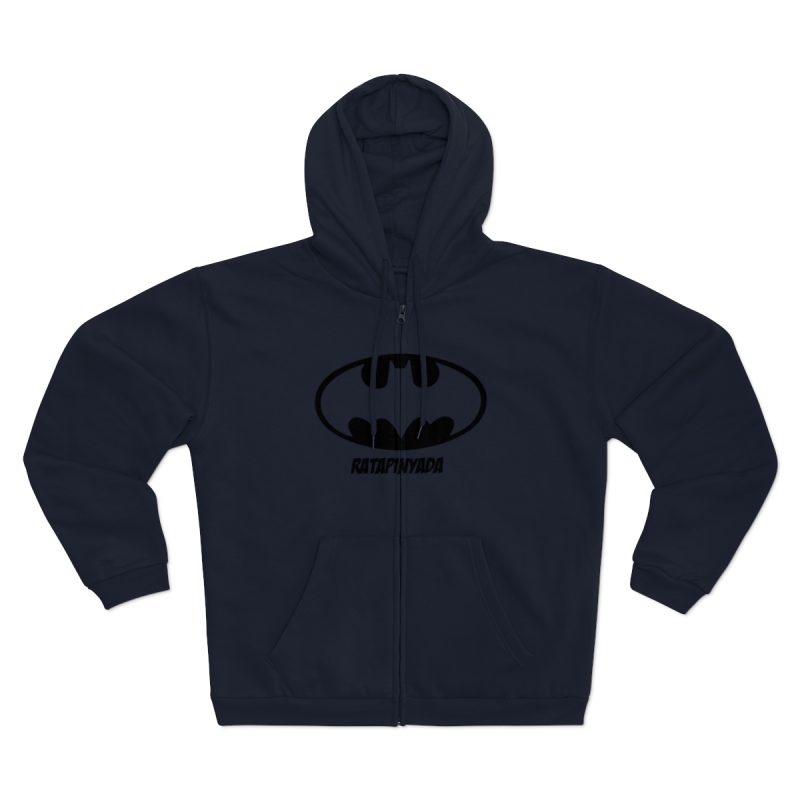 Sudadera capucha con cremallera premium - Azul marino - Rata Pinyada Batman