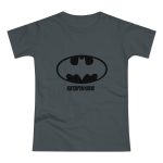 Camiseta mujer punto liso - Gris oscuro - Rata Pinyada Batman