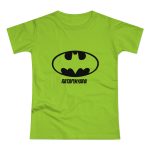Camiseta mujer punto liso - Verde orquidea - Rata Pinyada Batman