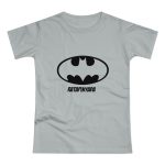 Camiseta mujer punto liso - Gris Pacifico - Rata Pinyada Batman