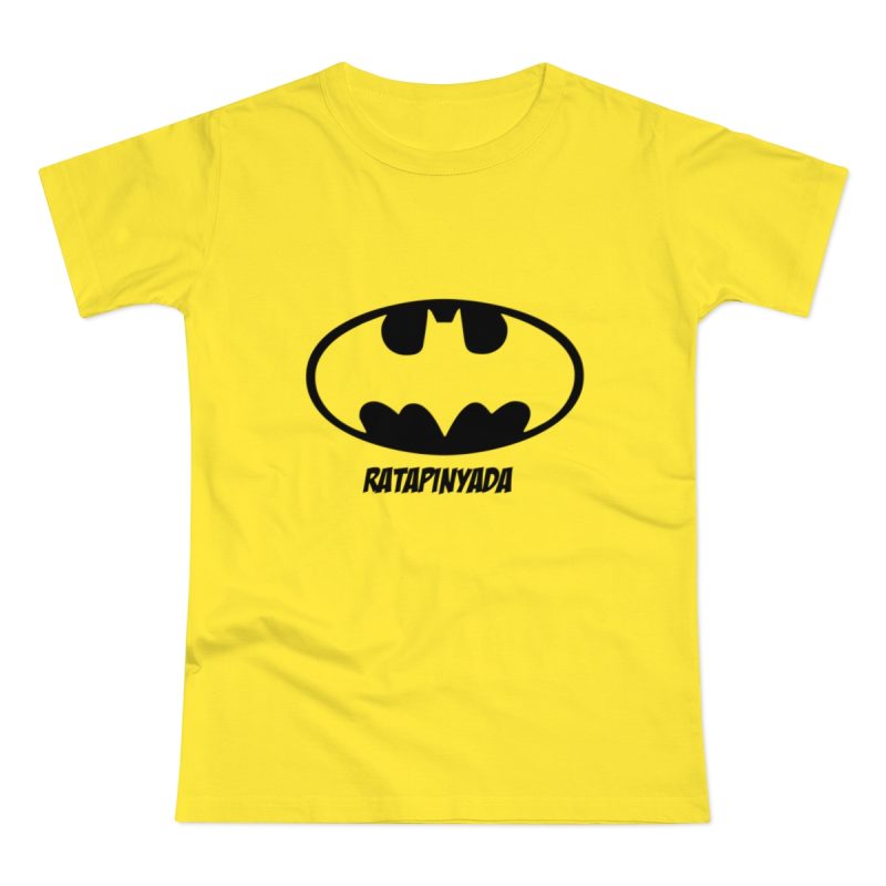 Camiseta mujer punto liso - Amarillo solar - Rata Pinyada Batman