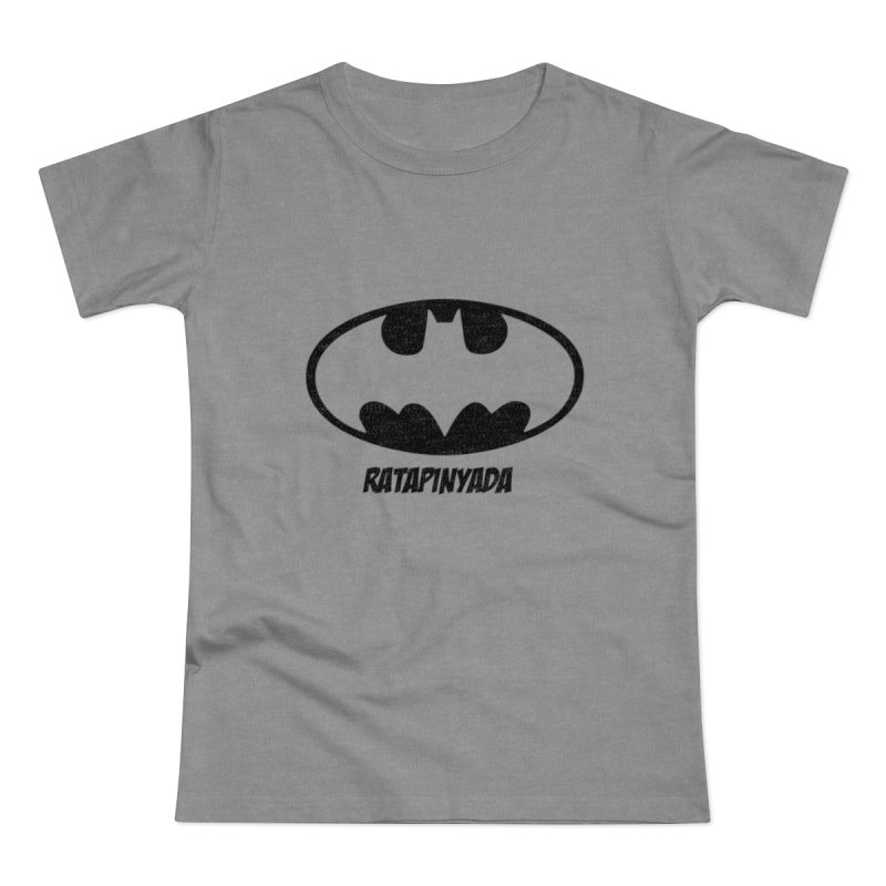 Camiseta mujer punto liso - Gris deportivo jaspeado - Rata Pinyada Batman