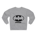Sudadera cuello redondo premium - Gris jaspeado claro - Rata Pinyada Batman